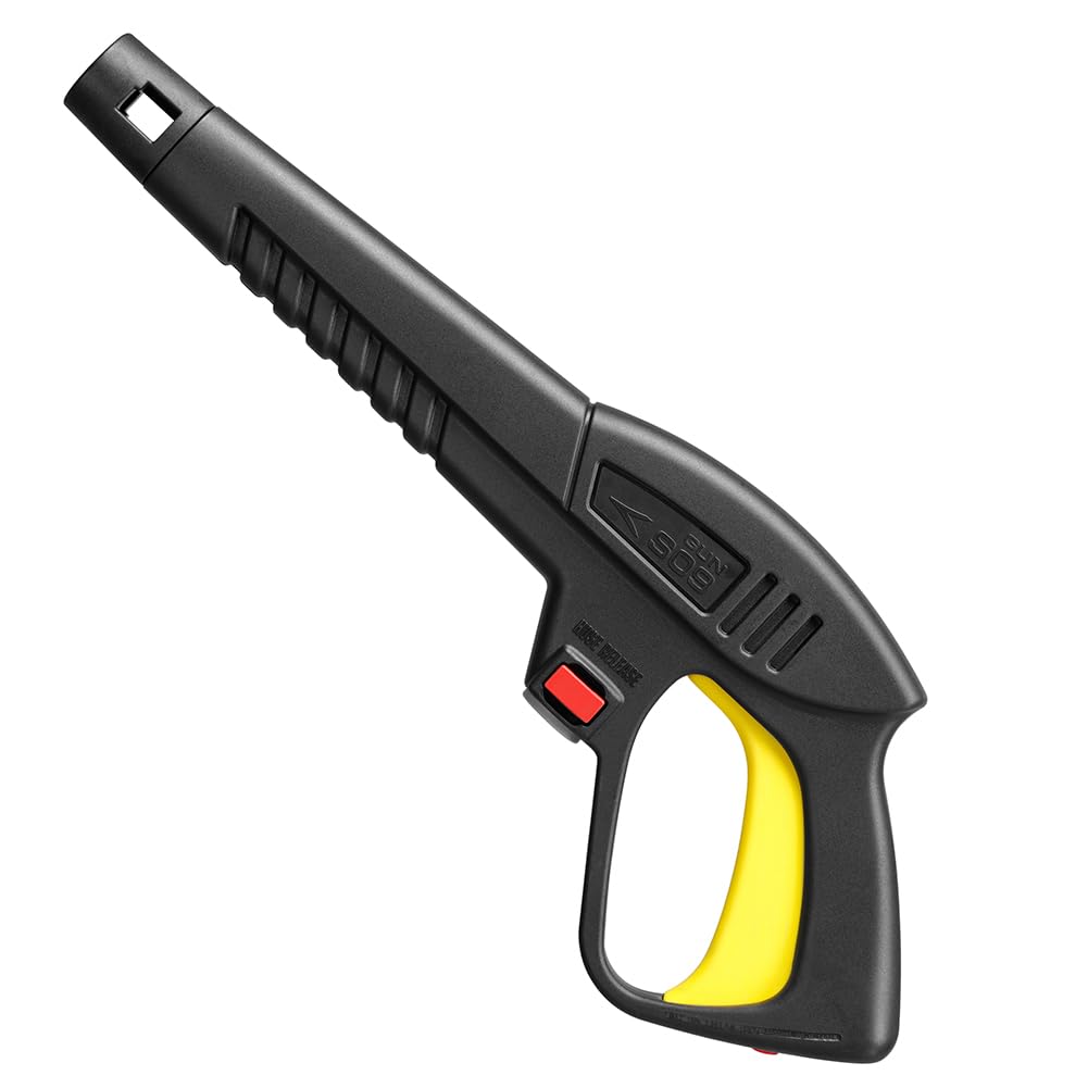 BAKAJI Pistolet à pulvérisation d'eau haute pression 160 bar pour nettoyeurs haute pression avec manille, compatible avec nettoyeur haute pression Lavor, Oleo Mac, Max (Pistole à pulvérisation d'eau)