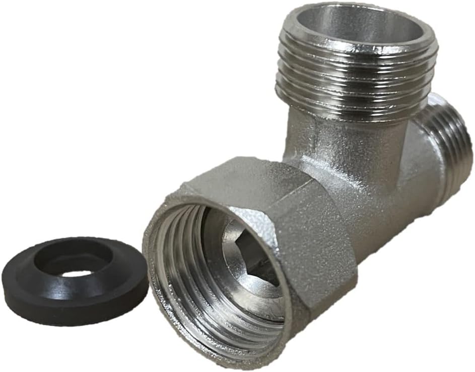 Stainless Steel Bidet T-Adapter 1/2 inch Female, 1/2 inch Male