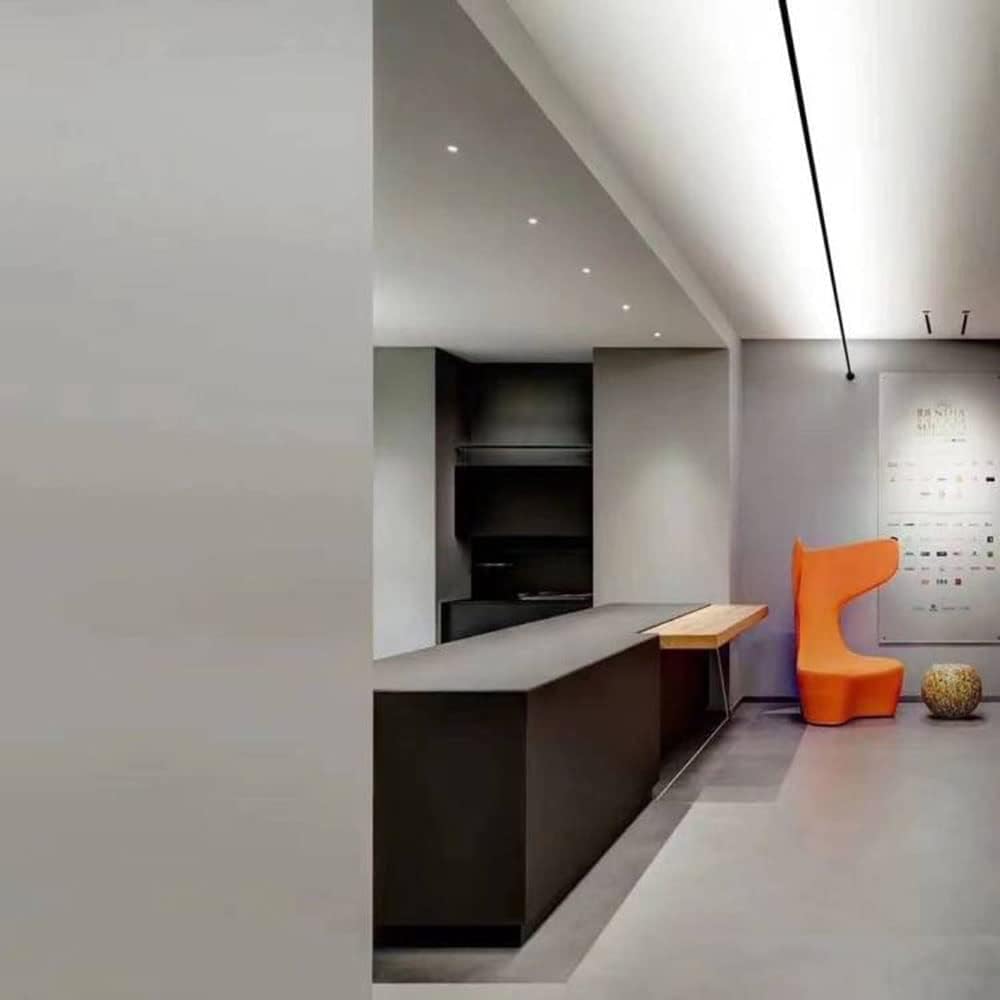 Moderna lampada da parete lineare LED Skyline Luci di linea Corridoio Applique da parete interni Strisce Dimmerabile Acciaio inox Lampada da comodino COB regolabile per soggiorno Scale (Nero, 10M)