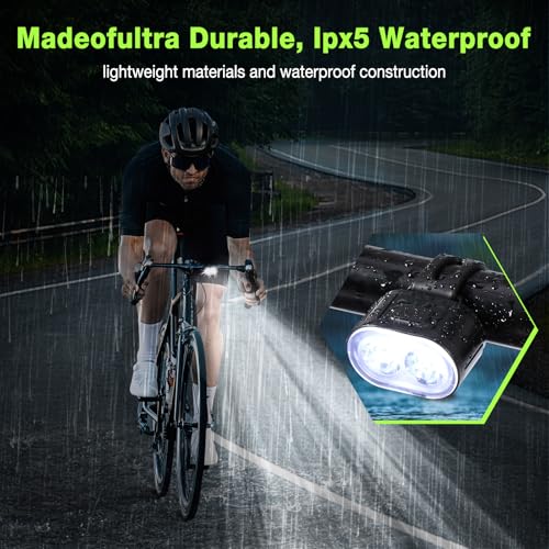 Oderra Luces Bicicleta LED Delantera y Trasera - Luces Bici USB Recargable, 4/6 Modos (Fijo/Estroboscópico), Impermeable IPX4, Autonomía 10h/12h - para MTB, Bicicleta, Skateboard - imagen 6