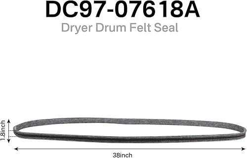 Miniatura 2 de DC97-07618A Kit de repuesto de sello de fieltro de tambor de secadora mejorado para Samsung DV42H5200EW DV42H5000EW DV45K6500EV DV48H7400EW