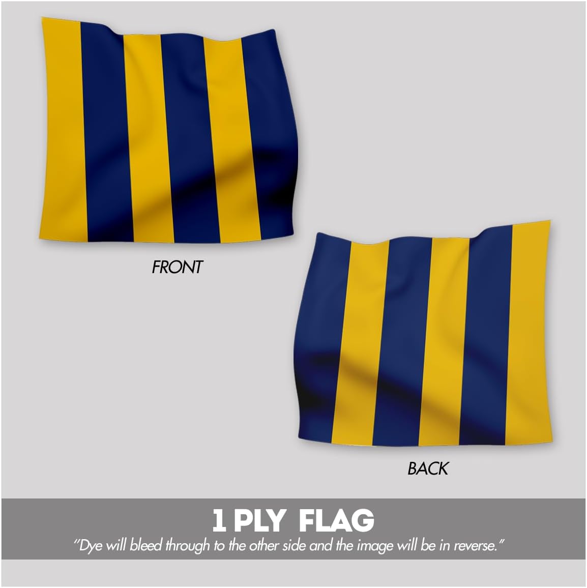 AGAS Golf Code G Marine Signal 2x2 Ft Flag - Printed 200D Nylon - Canvas Header - Brass Grommets - Colorfast & Stitched Edges - Nautical Boat Flag - Naval Code Signal Flag.