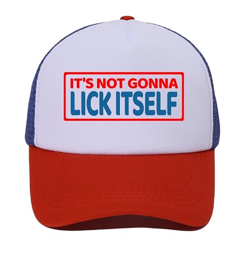 Funny Hat for Adult Humor It's Not Gonna Lick Itself Adjustable Cotton Baseball Cap Funny Trucker Hat Gifts for People That Have Everything Adult Gag Gifts Explicit