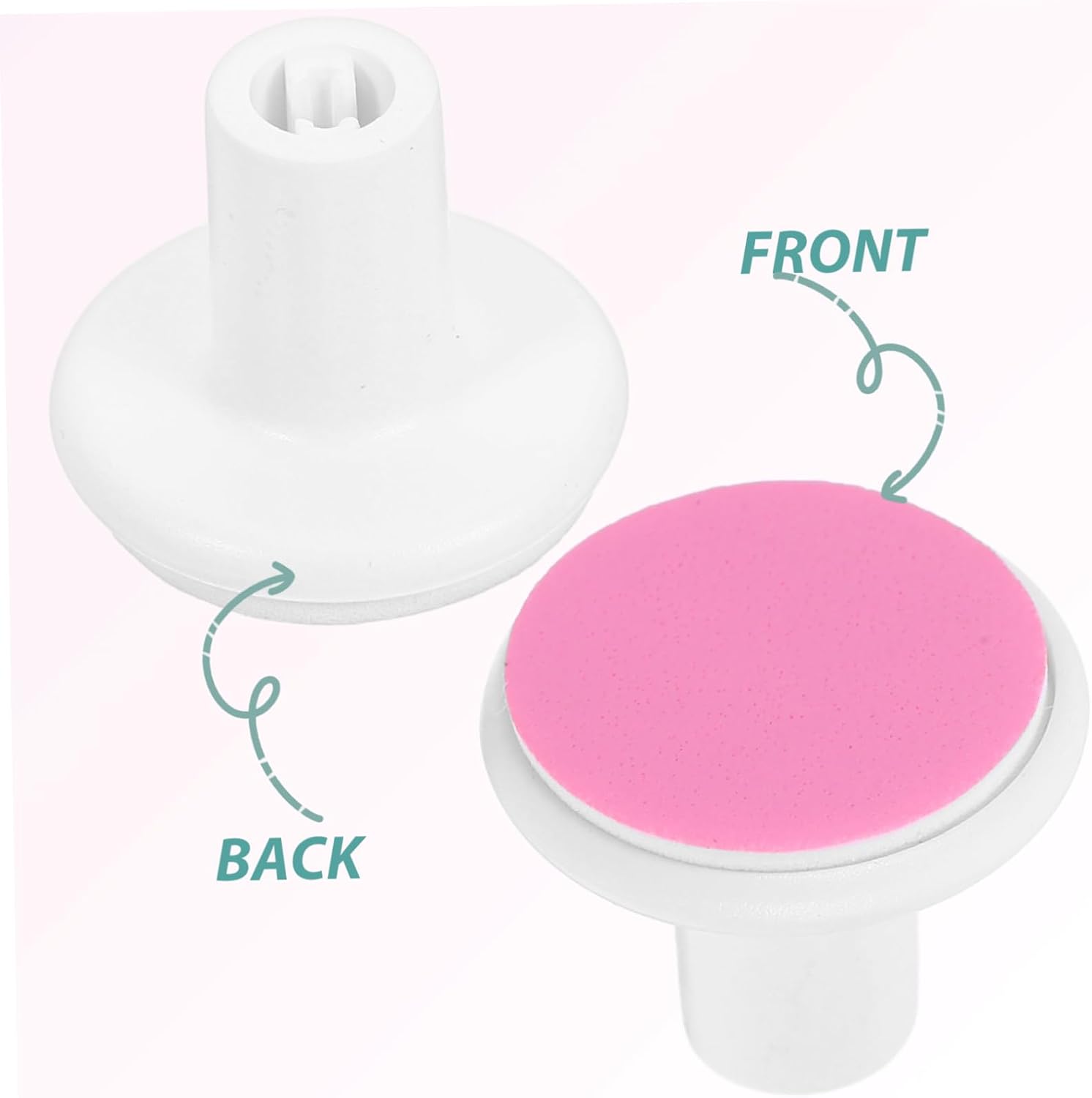 10Pcs Electric Nail Grinding Heads Durable Replacement Pads for Trimmer Accessories Easy Install Remove Portable Nail Care Tools Pink