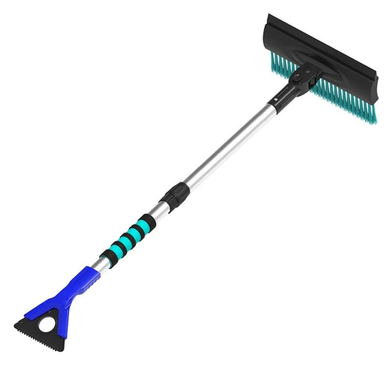 XMING Cepillos de Nieve Cepillo de Hielo de Nieve Extendido con Agarre de Espuma 25 Pulgadas de Longitud Ajustable for Cepillo de Nieve de Coches (Color: Azul)