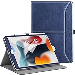 ZtotopCase for iPad 10.2 Case, Fit iPad 9th Generation/iPad 8th Generation (2020)/7th Generation (2019), Premium Leather Business Folio Cover With Pocket & Auto Wake/Sleep Function, Multi-angle, Blue