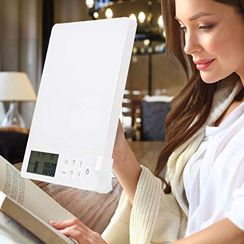SAD-Lichter, Lichttherapie-Tageslichtlampe 10000 Lux, SAD-Lampe für emotionale Phototherapie, einstellbare Helligkeit, weiße/Blaue Farbe, 23