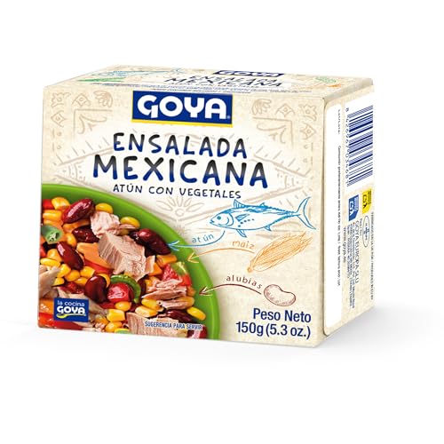 Goya Ensalada de Atún Mexicana150g, con Jalapeños y Alubias, Frescura y Auténtico Sabor en Cada Bocado
