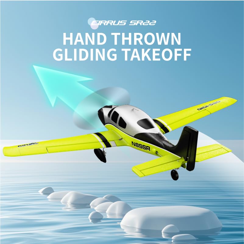 Image of FLYCOLOR QIDI 580 5-Channel Off-Road Aircraft 3D RC Plane One-Key Hanging Stunt Fixed Wing with Wind Resistant Flight Control for Beginner and Experienced Ready to Fly(Green)