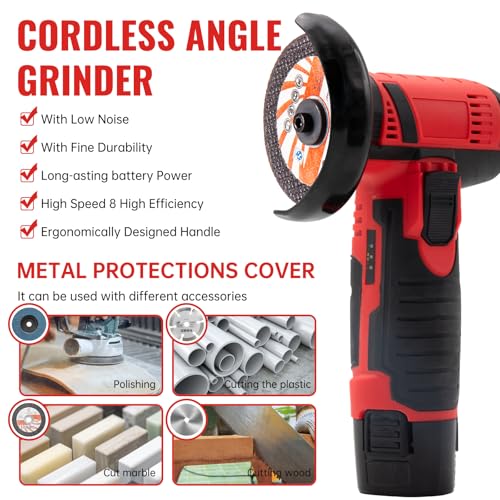 Housiwill Winkelschleifer, Mini Winkelschleifer, Kabelloses Elektrisches Trennschleifer, 19500 U/min...