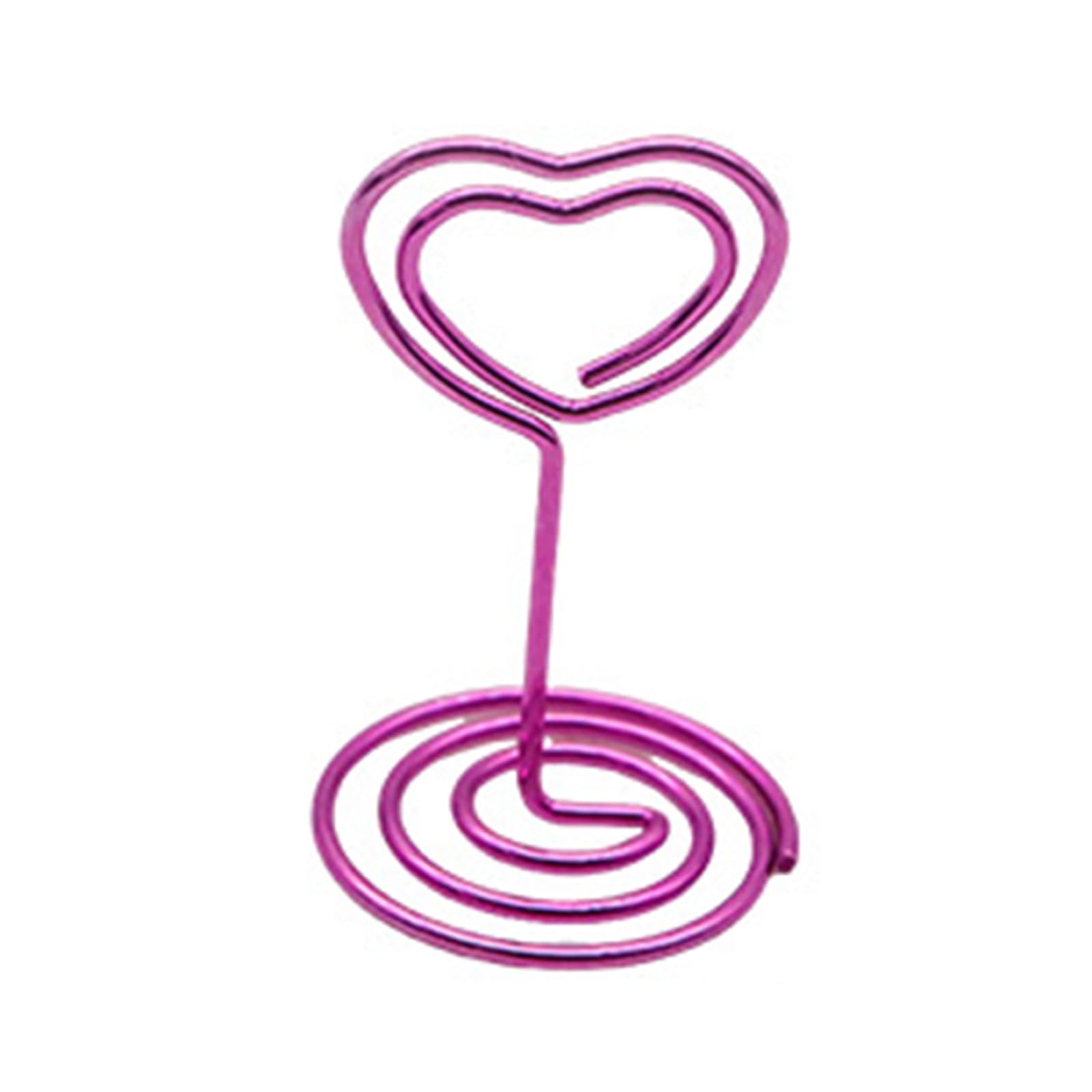 alloneslife 10Pieces 1.9Inch Wire Place Card Holder Heart Shape Table Number Holders Photo Stand Memos Notes Clip Holder for Wedding Centerpiece Picture Holders