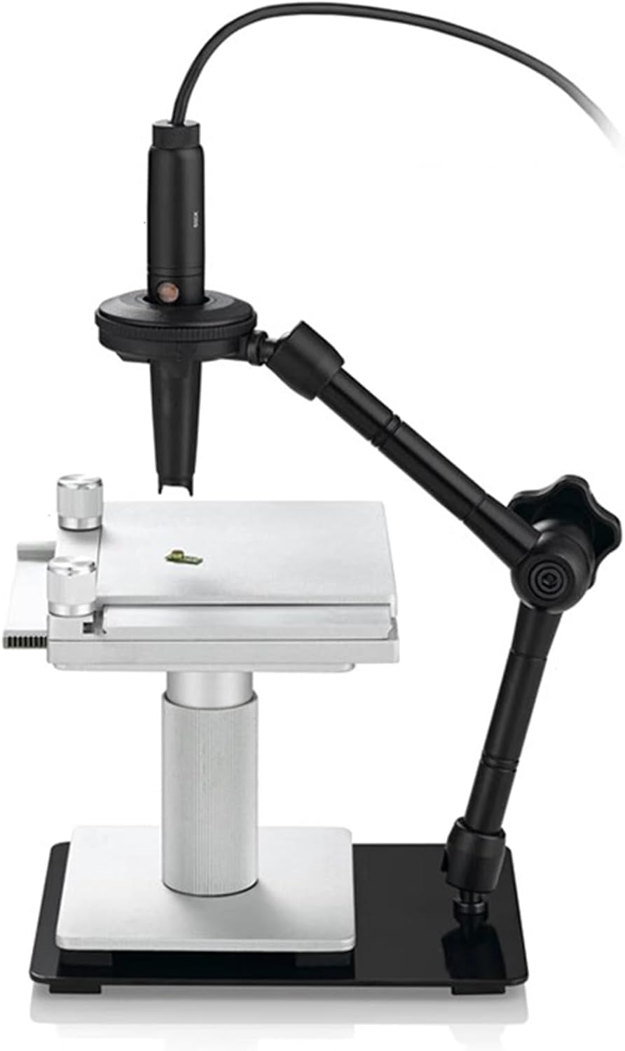 TYH Platina Portaobjetos Versátil para Microscopio, Platina Móvil para Microscopio con Soporte Vertical - Mesa Deslizante Xy, Recorrido De 40 Mm para Fotografía Y Examen Macro/Micro