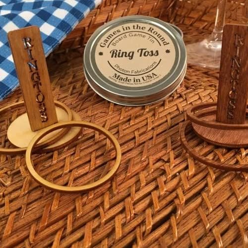 Games in the Round Wooden Ring Toss Mini Game BigaMart
