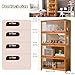 Display Cabinet Curio Cabinet with Acrylic Doors, Figures and Curio Collection Display Case, Floor Standing Clear Showcase for Living Room Bedroom,Wood,L31.5xW12.6xH41.7in