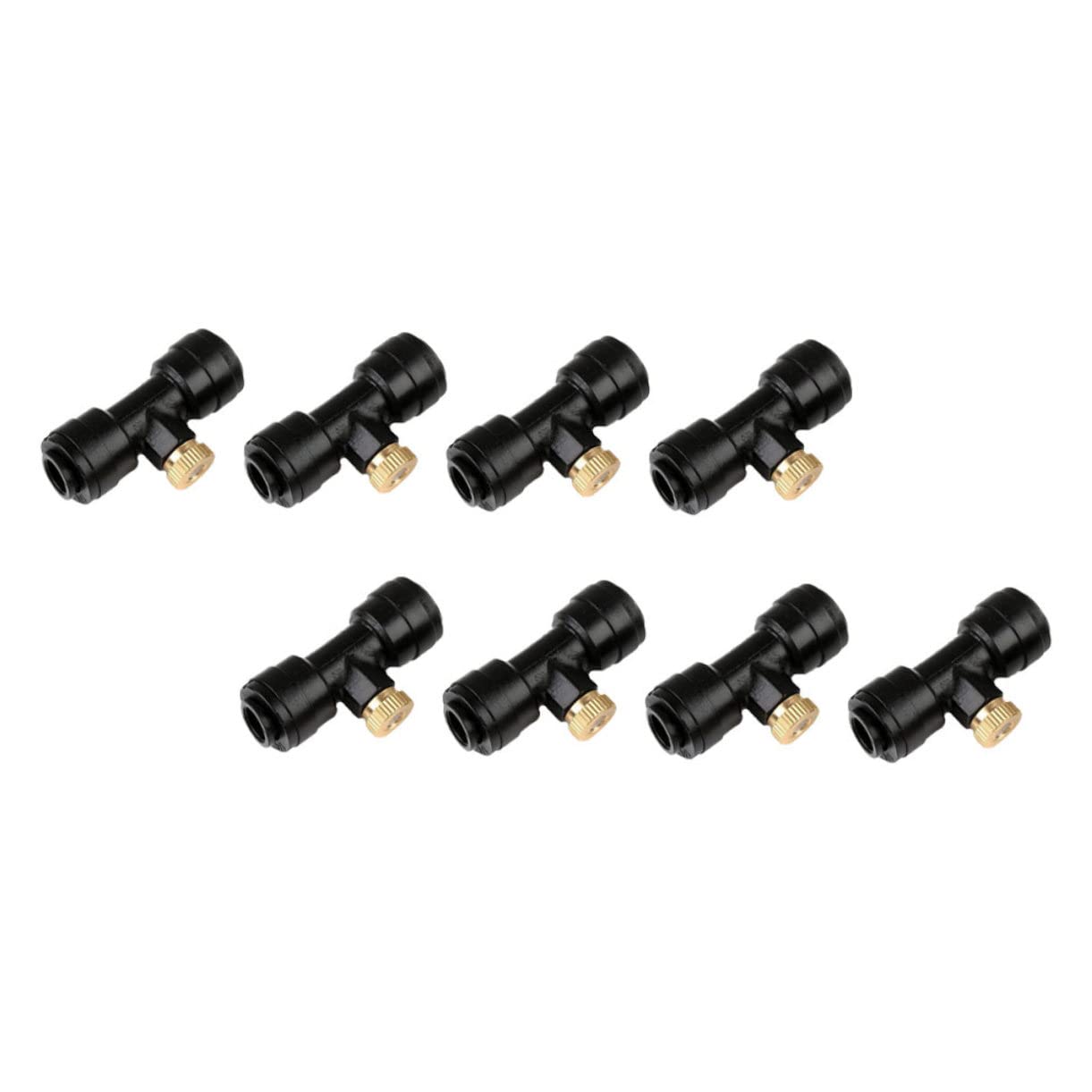 Outanaya 8Sets Brass Misting Nozzle for Gardening Durable Atomizing Spray Mister for Agriculture Leak Design for Greenhouse and Outdoor Use