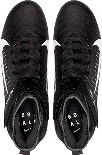 Nike Men's Alpha Menace Pro 2 D Football Cleats - Black/White,11.5M US4