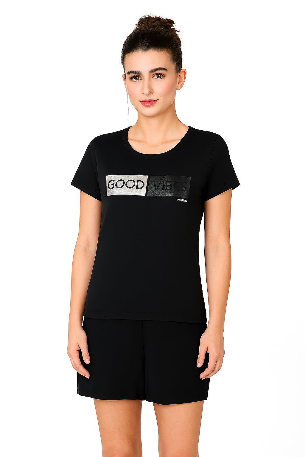 van heusen Women’s Cotton T-Shirt | Breathable Cotton with Elastane | Lounge Tee| Graphic Prints |Round Neck | Short Sleeve| Comfortable Everyday Wear | Style 55413-picture-45