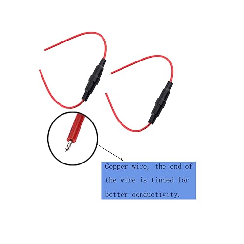 Miniatura 7 de KOLACEN Soporte de fusibles tipo tornillo en línea para automóvil automotriz de 0.236 x 1.181 in con cable de 16 AWG, 80 fusibles de vidrio de