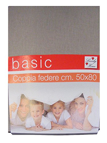 COPPIA FEDERE CUSCINO LETTO TINTA UNITA HOME