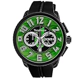 [テンデンス] 腕時計 Gulliver Round Chronograph ガリバー ラウンド クロノグラフ グリーン 文字盤 ステンレススチール ミネラルガラス クォーツ 51MM Watch TG460010S ブラック [並行輸入品]
