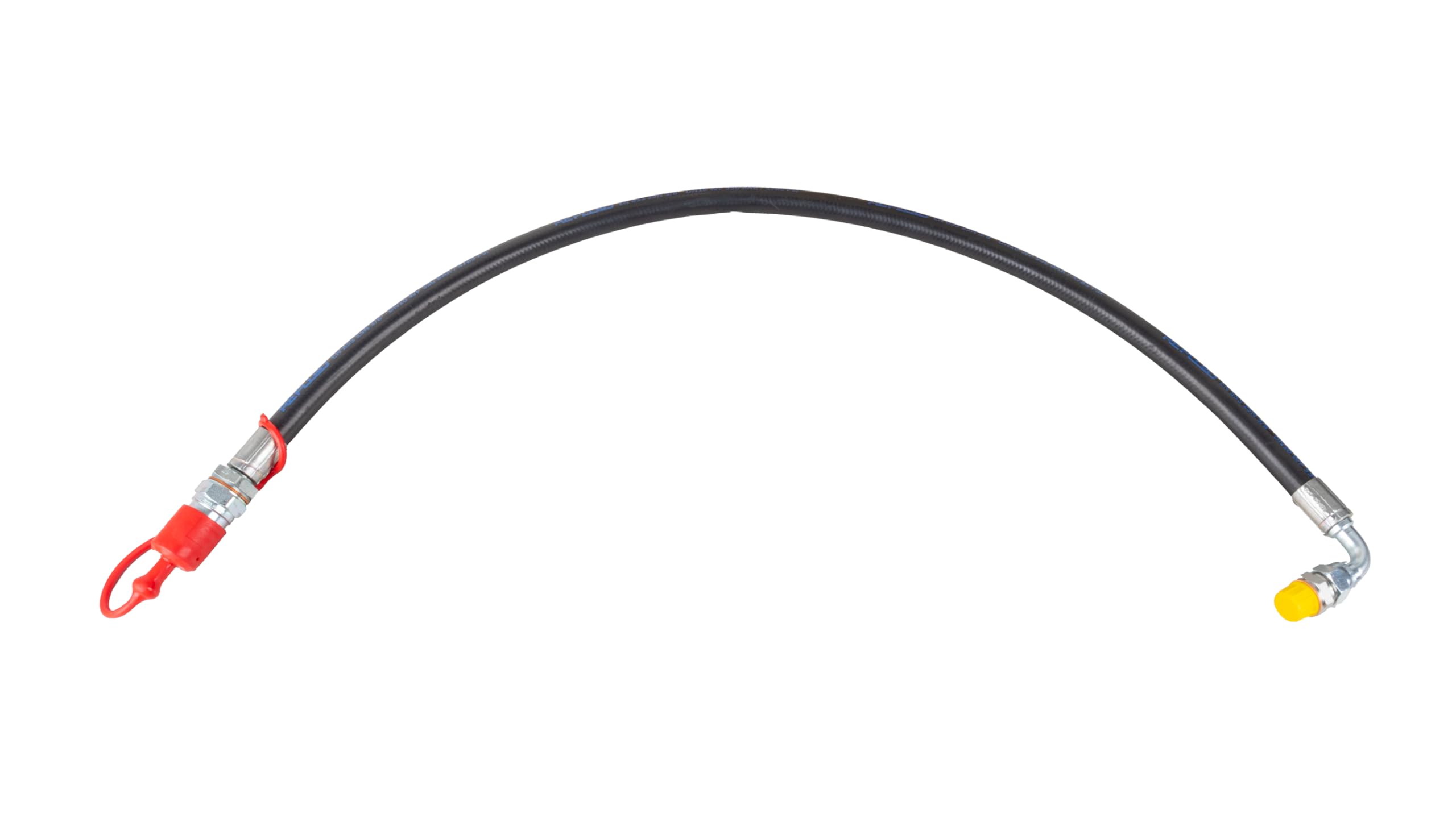 AMA Kit Tubi Idraulici 3/8" 2SN con Valvola di Blocco – 2 Tubi da 900 mm per Terzi Punti, Completo di Innesto Rapido Maschio a Valvola, Made in Italy