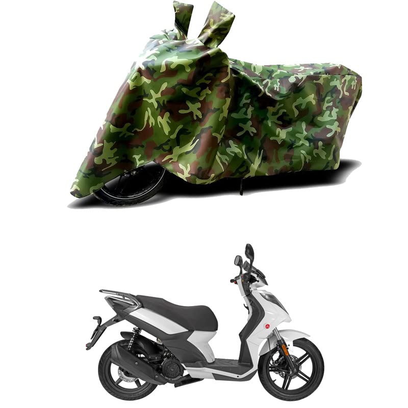 Image of 100% Water Resistant Bike Scooty Two Wheeler Body Cover Compatible for Aftek E-Scooter ELMO /UV-Rays /Heat Protection /Birds Dropping /Scratchproof /Dust Proof /Waterproof /All Varient[Green MJ]