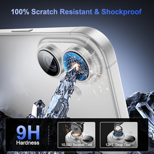 Protection d'objectif iPhone 17 en verre trempé 9H transparent invisible