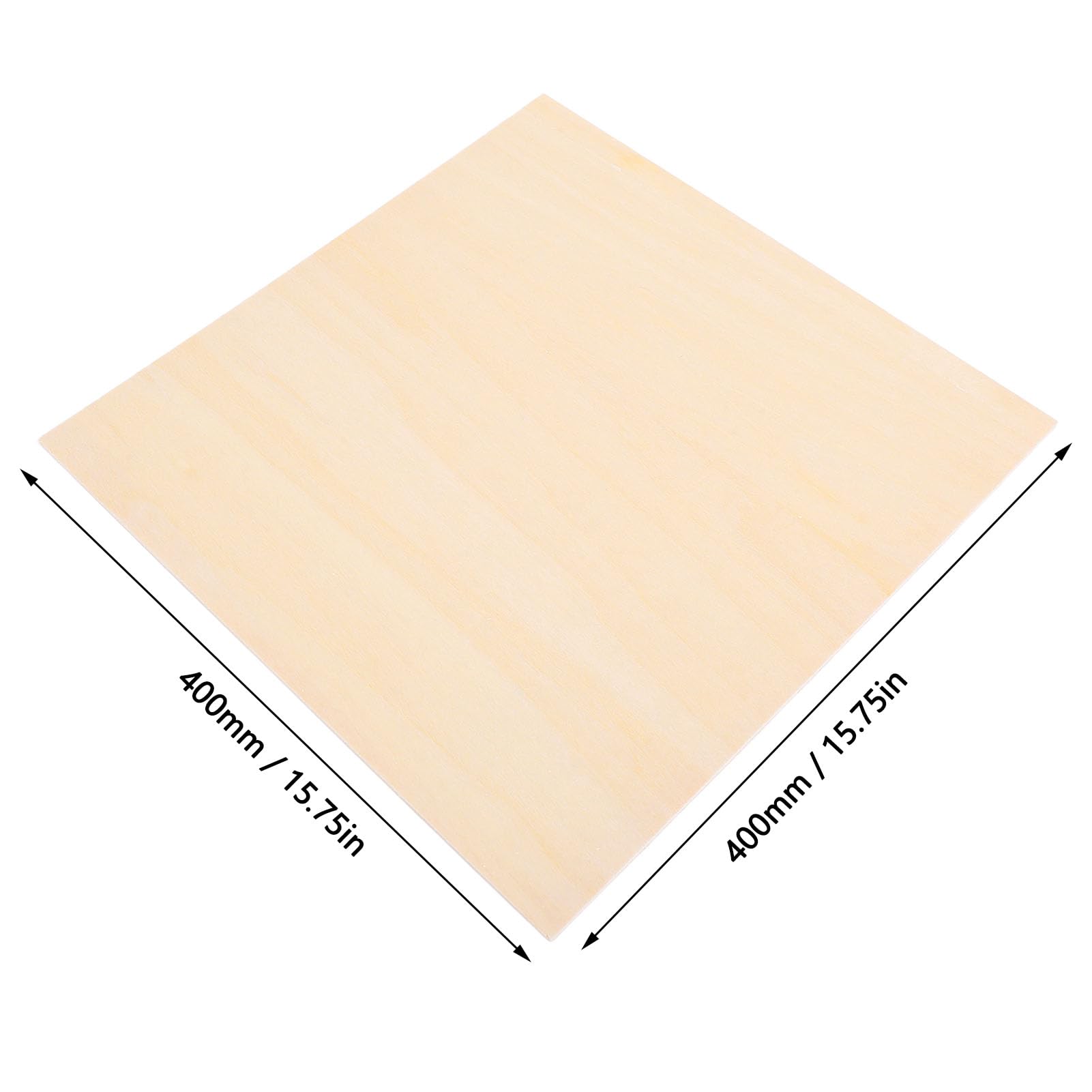 YWBL-WH Arkusze Lipowe o Grubości 3 Mm, Niedokończone Płyty ze Sklejki do Barwienia Przy Cięciu Rzemieślniczym (400x400mm)
