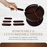 2 Tier Lazy Susan Organizer – 12" Bamboo Rotating Spice Rack Organizers with Adjustable Height Turntable for Cabinet, Pantry, Medicine Cabinet, Kitchen, Spinning Bathroom Counter Top Organizers - Image 4