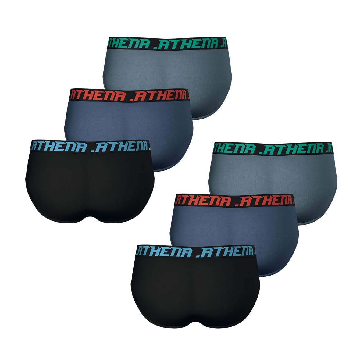 Athena - Lot de 6 Slips Homme Trio Essentiel