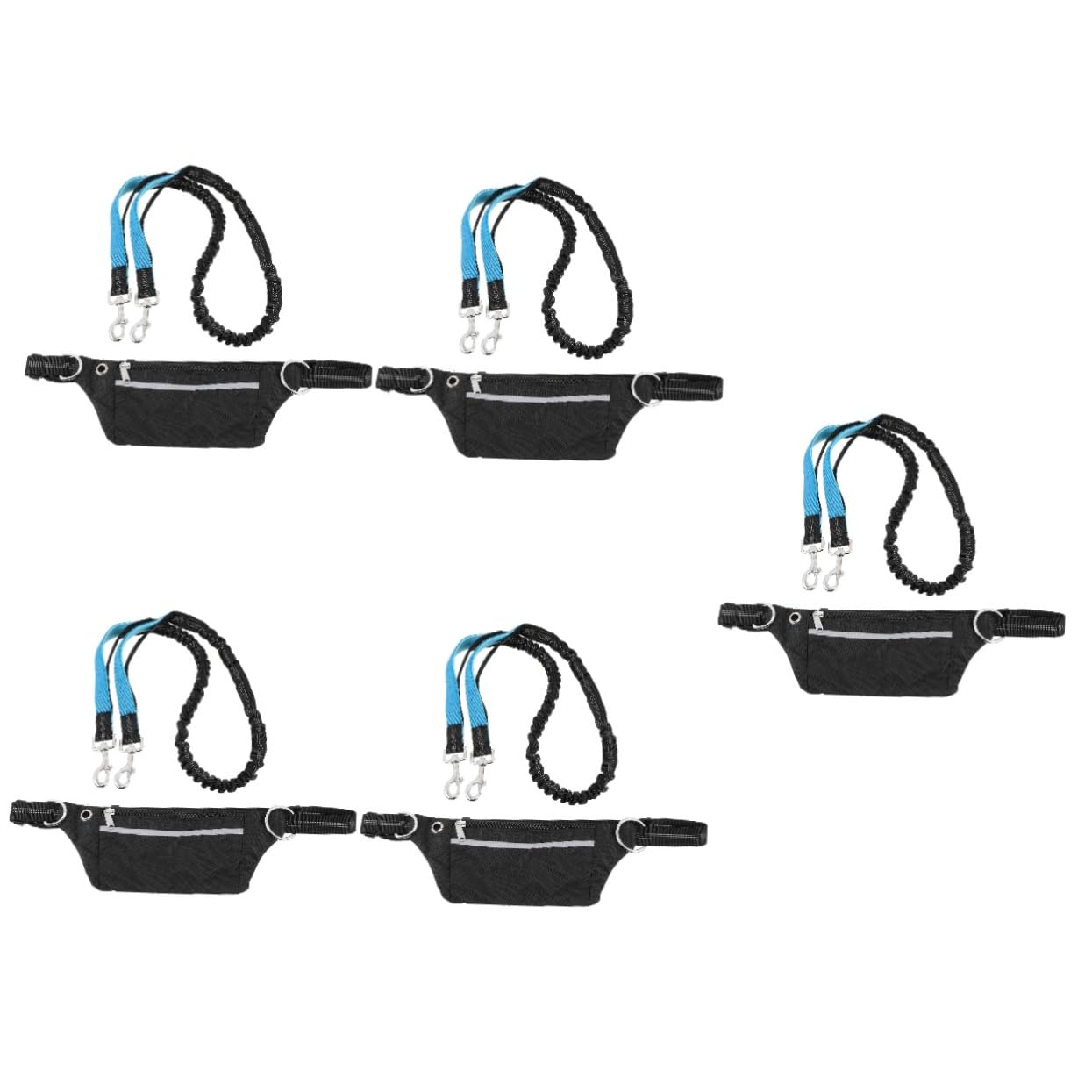 Toddmomy 5 Juegos riñonera con cordón Correa al Aire Libre cinturón para Perros Tramo de Mujer Dog leash Cachorro Accesorios para Correr para Mujer Correa de Cintura Exterior Cuerda páginas