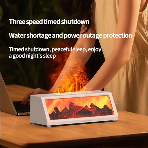 Humidificateurs pour chambre et salon : diffuseur d'aromatisation LED effet poêle rétro - 3