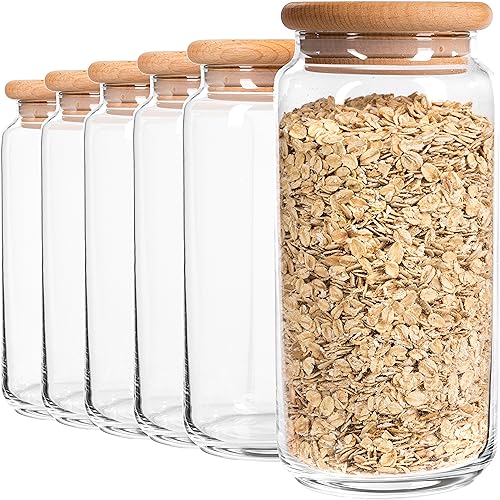 Vinlley Vorratsgläser 4er Set 500ml - Luftdicht Mit Aludeckel