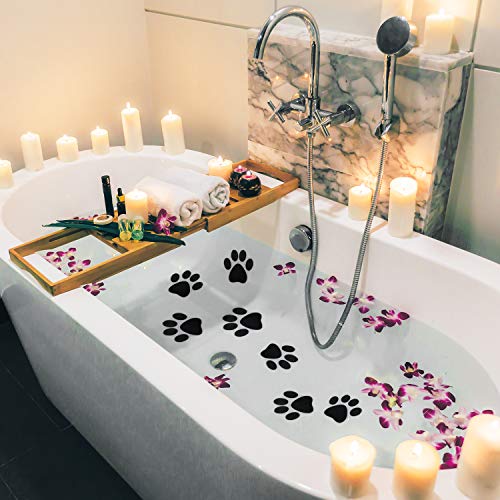Mudder 20 Pcs Non Slip Bathtub Stickers Shower Floor Non Slip Sticker Adhesive Paw Decals Treads Non Slip Stickers For Tubs Anti Slip Applique For Bathtub Bathroom Pools thumb #8