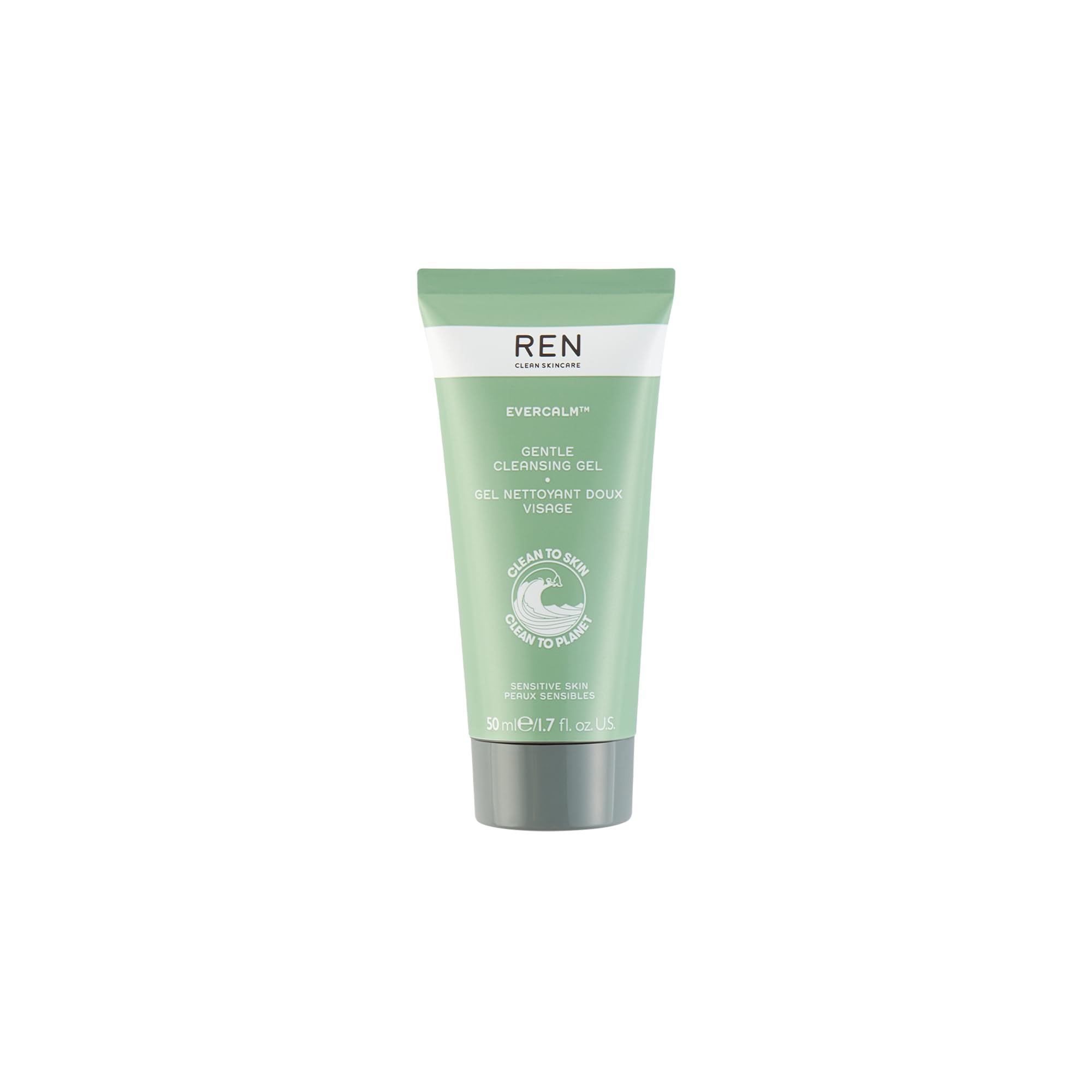 REN Clean SkincareEvercalm Mini Gentle Facial Cleansing Gel - Non-Stripping Cleanser, Proven to Instantly Leave Skin Feeling Fresh & Comfortable, Formulated for Sensitive, Oily or Combination Skin