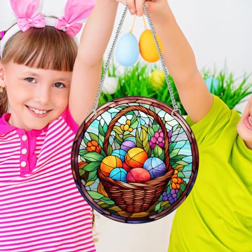Adorno colgante de Pascua con gancho de succión potente y visibilidad doble cara 6