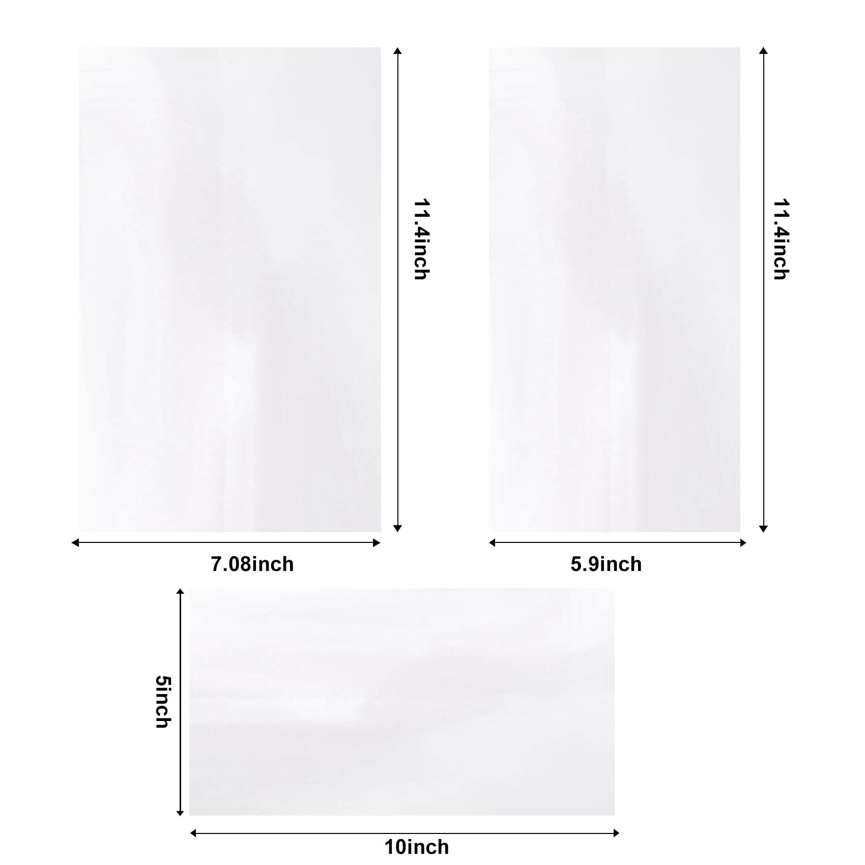 Lyzeous 30Pcs Sublimation Shrink Wrap Film, 3 Sizes Heat Shrink Film Shrink Wrap Bags White Wrap for Mug,Tumblers, Cups