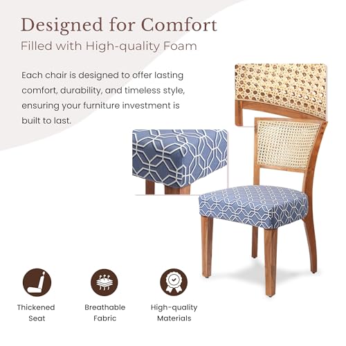 Image of Habere India-All the Cultures Fabricating India Chairs for Living Room | Wooden Furniture for Home | Dining Table Chair (50W x 48D x 87H cm)