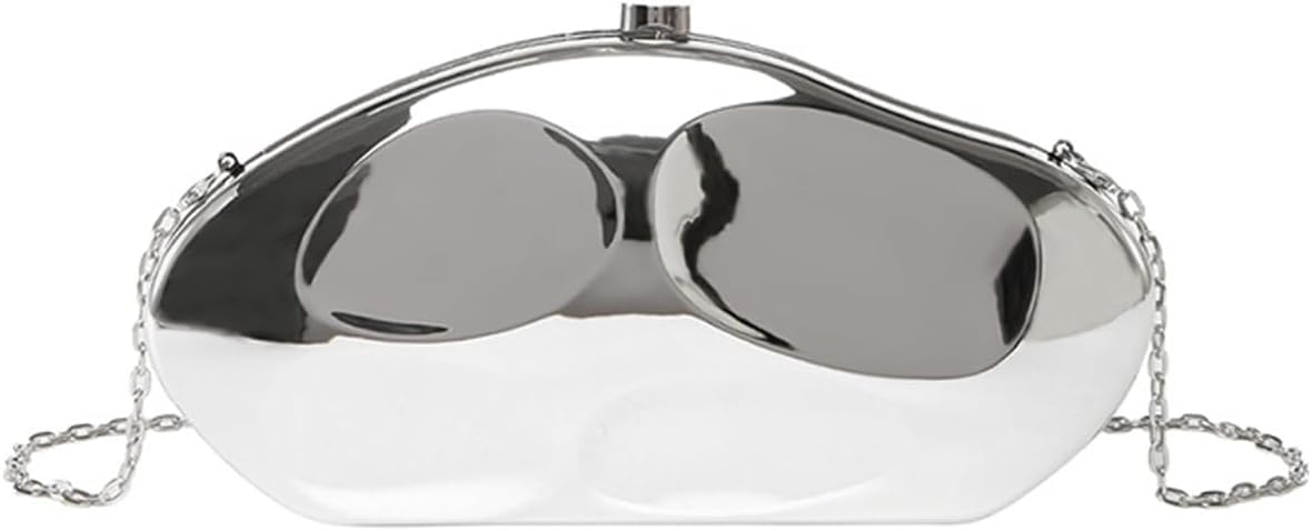 Acrylic Clutch Purse for Women Formal Evening Bag Shell Shape Clutch Handbags with Chain for Party Wedding Prom