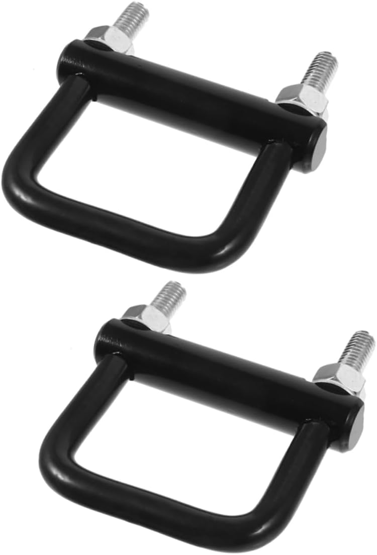 BESTOYARD 2pcs Heavy Duty Anti-Rattle Hitch Clamp 2-Inch Black Metal Trailer Coupler Stabilizer for Secure Towing Compatible Trucks SUVs RVs