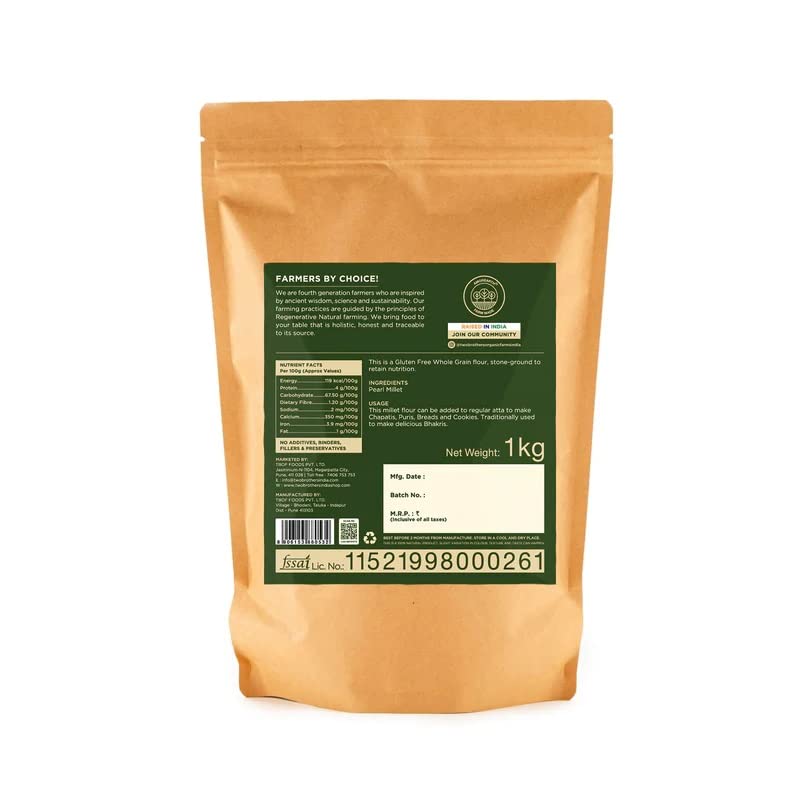 Image of Two Brothers Organic Farms Bajra Atta 1kg