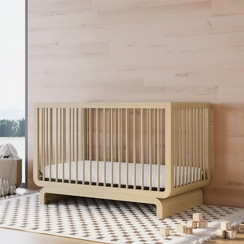 Storkcraft Santorini Deluxe 5-in-1 Convertible Crib with Bonus Toddler Guardrail (Driftwood) – GREENGUARD Gold Certified, Toddler Guardrail Included in Box, Fits Standard Crib Mattress - Image 2