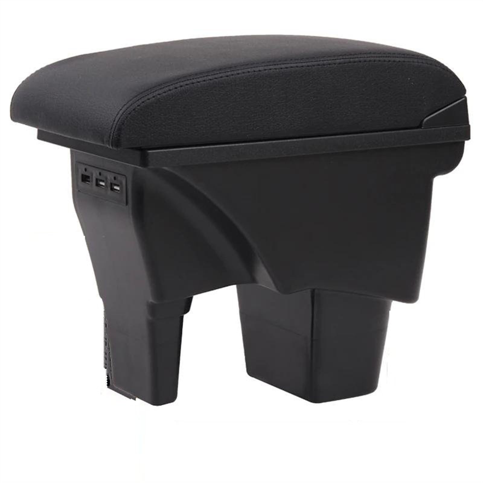 NOHEEU Armrest Box Central Store Content Storage Double Layer Car Modification Interior Retractable USB For Vitara(B2 Black Real Corium)