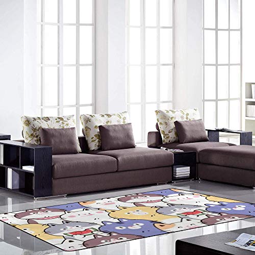 Tapis corail ultra doux HAOXIANG en coton stretch pour un confort de salon unique
