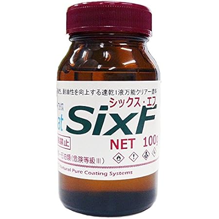 Amazon お掃除ソムリエ 10m2用 100g入り 多用途ガラスコーティング剤クリアー シックス エフsixf 耐久性3年以上 ワックス