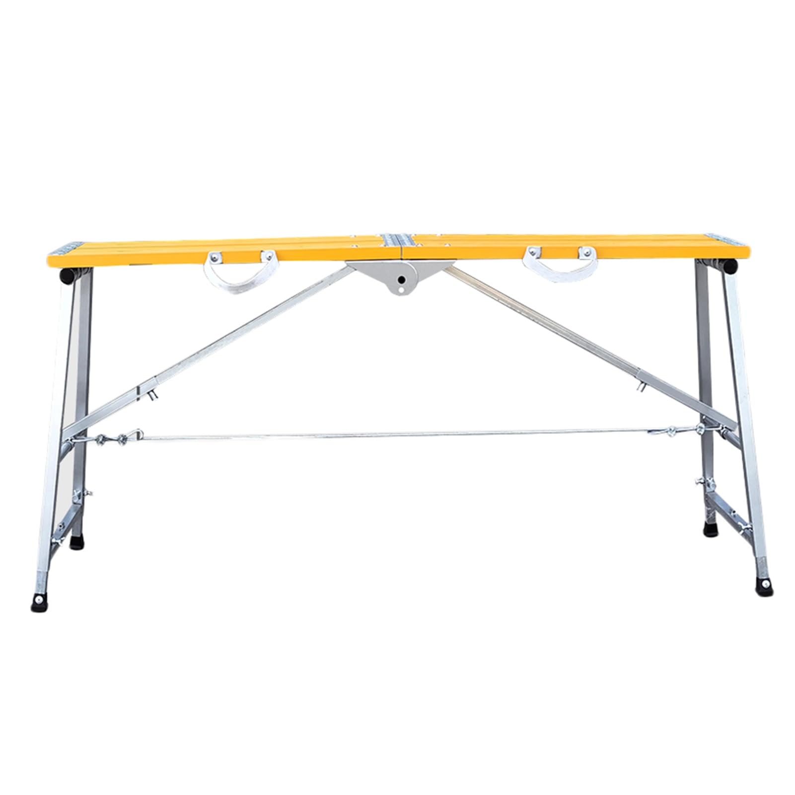 Plataforma de trabajo plegable de aleación de aluminio, taburete de andamio para decoración del hogar y pintura de pared, diseño resistente con capacidad de carga de 150 kg