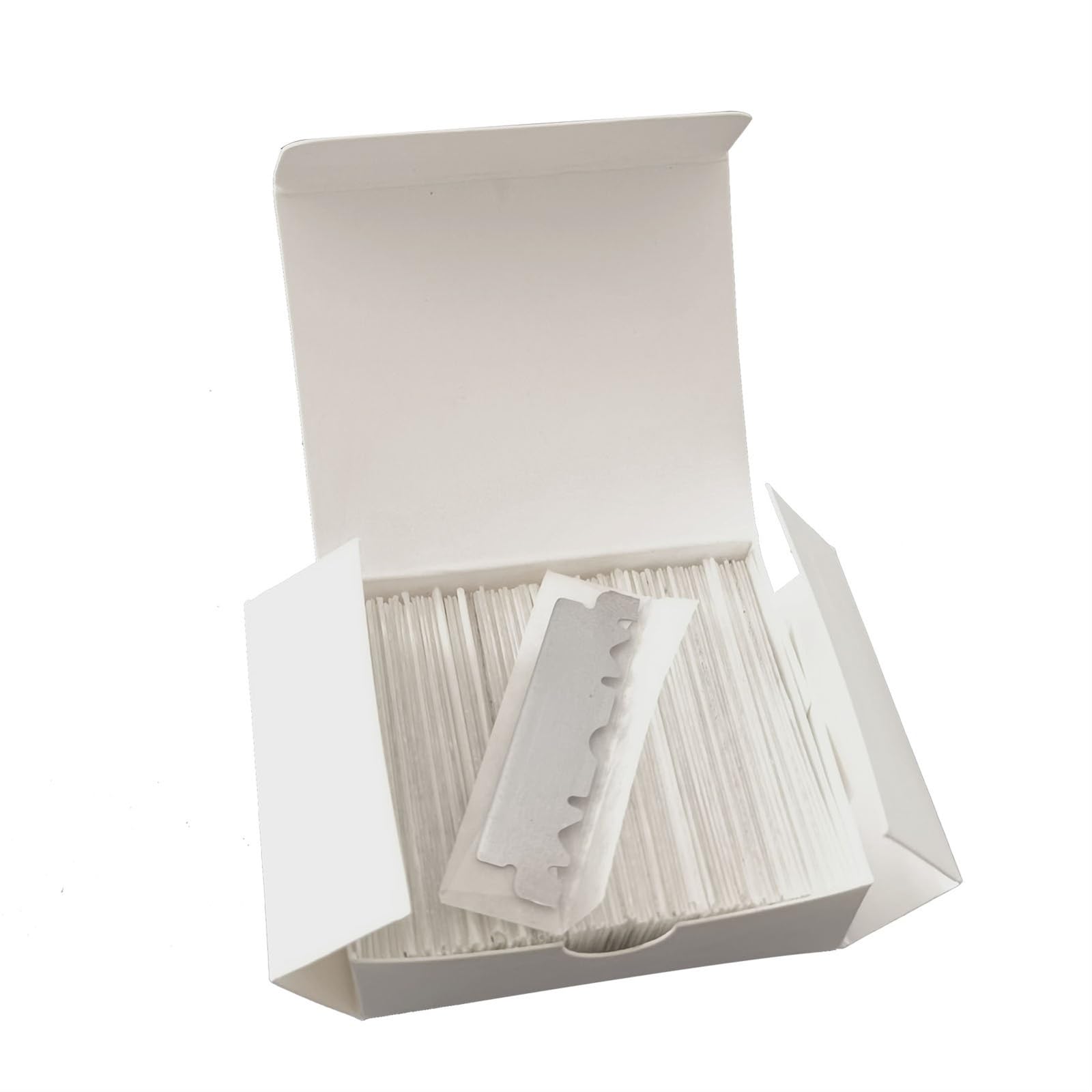 100 Pieces Half Design Razor Blades Shaving Blades Stainless Steel Single Dural Edge Shaving Face Care Hair Removal Sharp Salon Barber Hairdressing