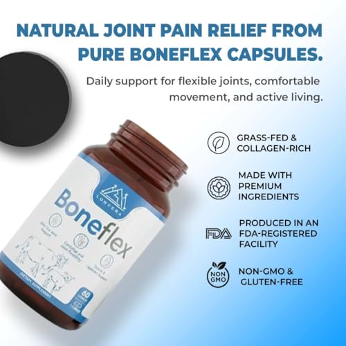 Lonvera Boneflex Glucosamine Chondroitin MSM Turmeric Joint Support Supplement with Grass Fed Bone Marrow and Collagen - Joint Supplements for Men and Women, 60 Capsules - Image 2