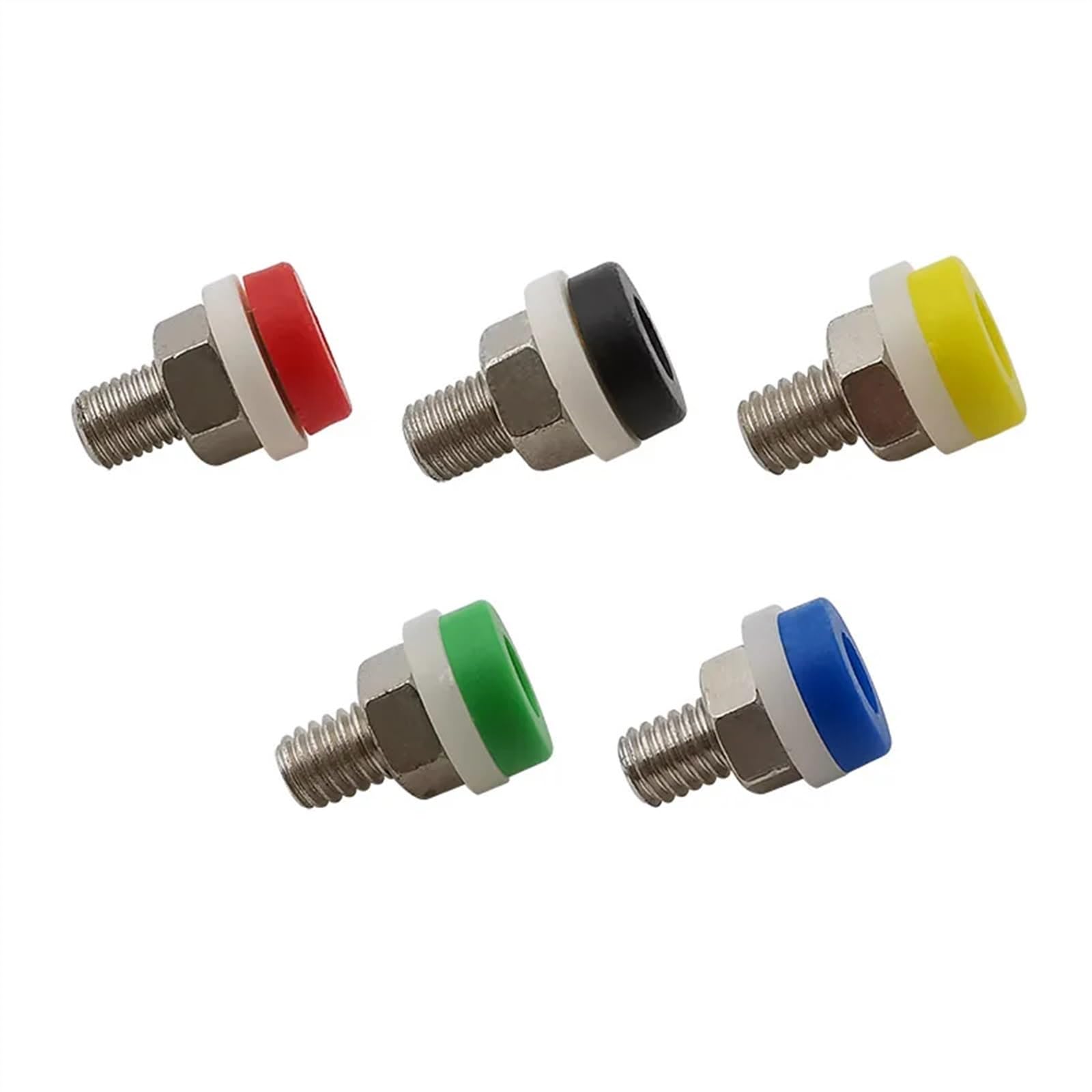 Lot de 5 connecteurs femelles de 2 mm pour bornes de test banane Noir