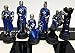 Medieval Times Crusades RED & Blue Maltese Knight Set of Chess Men Pieces Hand Painted - NO Board